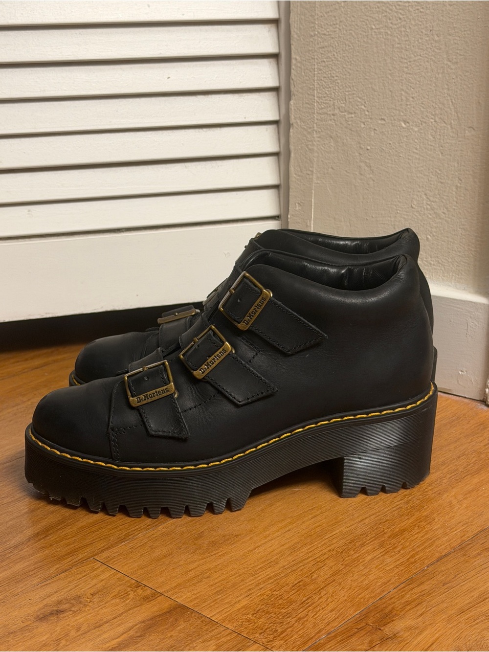Dr. Martens Black Triple-Buckle Coppola Boots